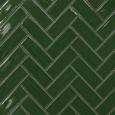 Handvorm Oud Groen Glans 7,5x30